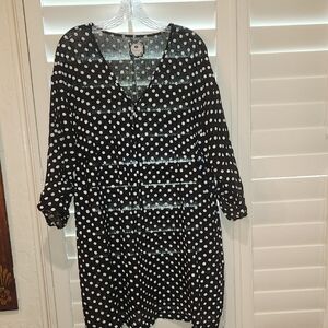 Black and White Polka Dot Dress, Size Med